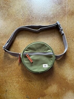 Ori London - Paddington Recycled Nylon Hip Bag - Avocado Green olive Round Belt